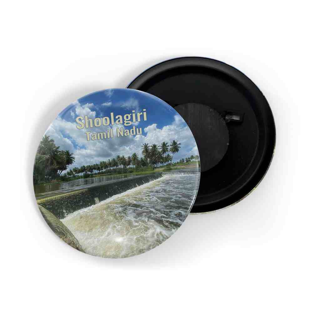 dhcrafts Fridge Magnet Multicolor Shoolagiri Tamil nadu Tourist Place Glossy Finish Design Pack of 1 (58mm)